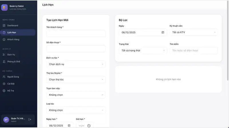 Công cụ hỗ trợ quản lý đặt lịch cho lĩnh vực Salon tóc - Hình 5