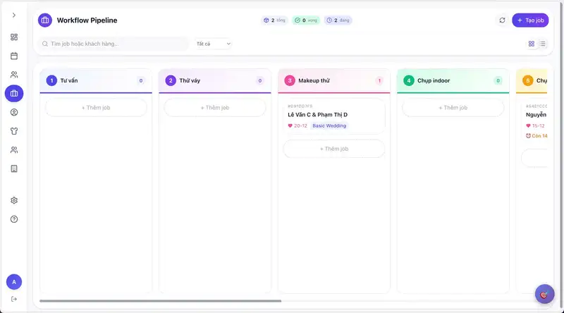 Web App quản lý lịch hẹn chuyên sâu cho ekip cưới - Hình 3